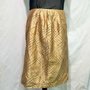 TALBOTS Vintage Shantung 100% Pure Silk Formal Pencil Skirt